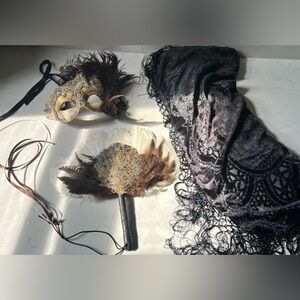 Venetian Carnival Masquerade Halloween Renaissance Mardi Gras Costume Accessorie